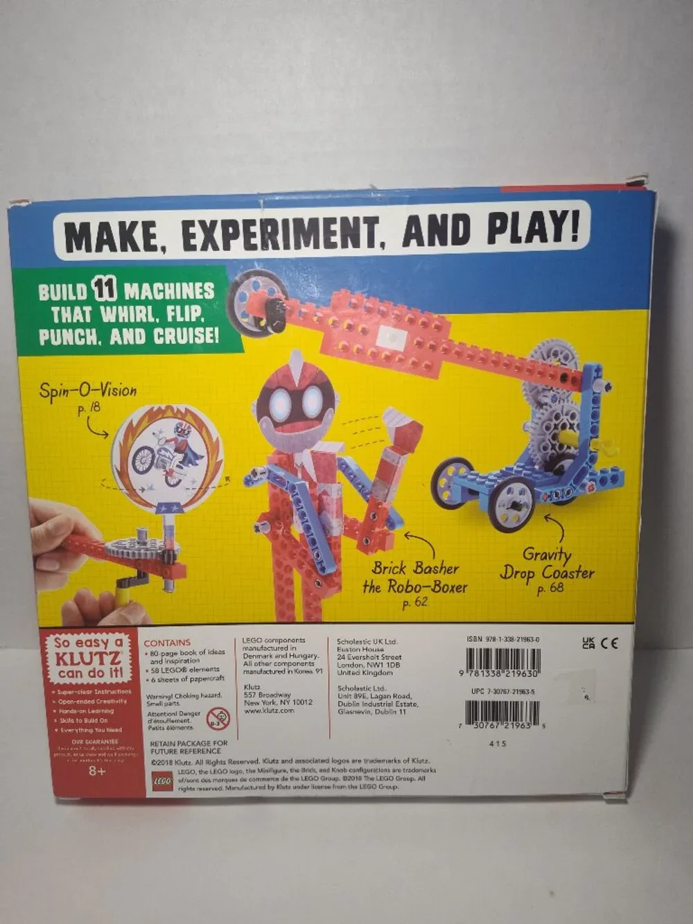 LEGO Gadgets Klutz Book Kit Complete 58 Pieces Build 11 Machines STEM